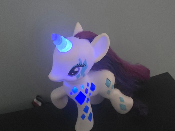Large Light up Rarity Cutie Mark Magic Glamour Glow - 7 inch MLP G4 My Little Pony 2014