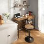 Vintage Panel style table with drawer and shelves console table desk Image 3