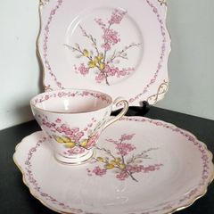 Vintage Tuscan "April Beauty" Bone China Tea Set for One