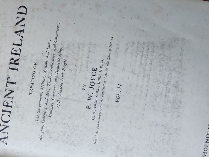 A social History of Ancient Ireland - Two Volumes - First Edition 1903 by PW Joyce
