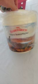 vintage 70s 80s ,new old stock Famous Grouse  ice bucket with lid,,,sold as is.