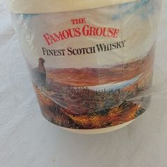 vintage 70s 80s ,new old stock Famous Grouse  ice bucket with lid,,,sold as is.