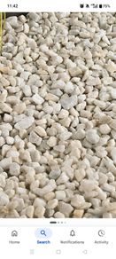 white garden pebbles