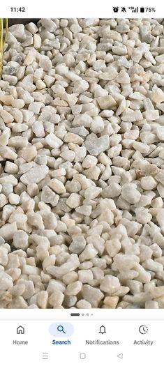 white garden pebbles