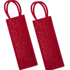 Pair of Shimmer Jute Bottle Bags