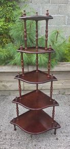 Vintage  5 Shelf Corner Unit