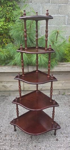 Vintage  5 Shelf Corner Unit