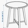 Round white ikea coffee table Image 3