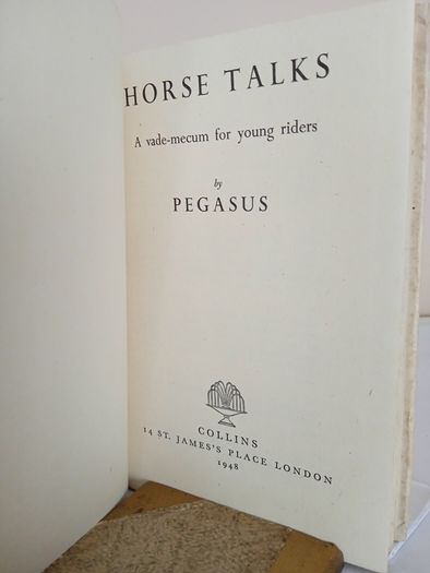 Horse Talks: A Vade-Mecum for Young Riders by Pegasus (PT250)
