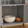 Sideboard Closet Dresser Dresser Multi-Storage Cabinet, Pedestal Storage Cabinet with 1 Open Compartment and 3 Doors for Kitchen, Dining Room, Living Room - Gre Image 3
