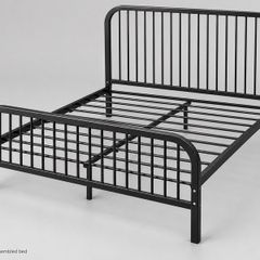 Metal framed bed