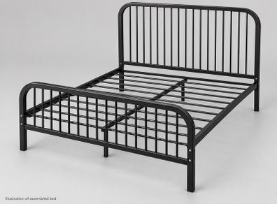 Metal framed bed