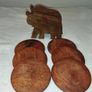 Handcrafted wooden Coaster Set Image 5