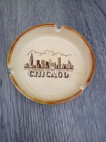 Vintage Chicago Skyline Ashtray