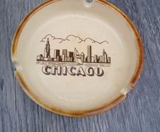 Vintage Chicago Skyline Ashtray