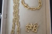 Necklace bracelet and earrings
