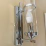 Chrome & Glass Wall Light Modern Sconce 29cm Image 2