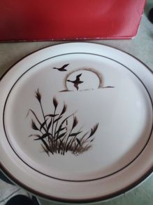 Vintage Hinging plates made in Arklow Ireland.