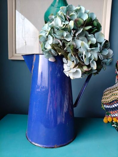 Vintage Enamel Jug/Vase