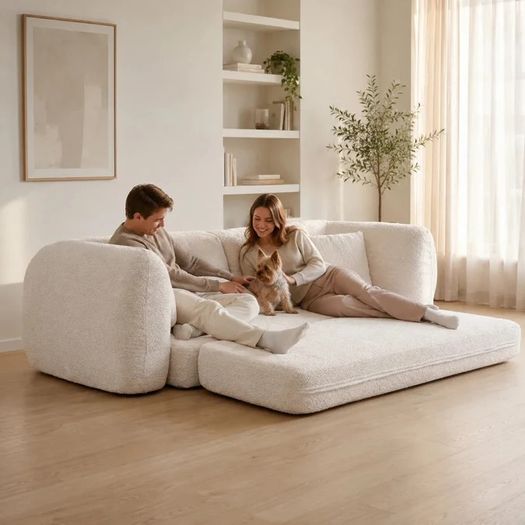 Softy compressed Pull Out Sofa Bed - Beige