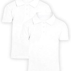 As new white polo shirts