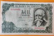 Spain 1000 Pesetas 1971 Jose Echegaray