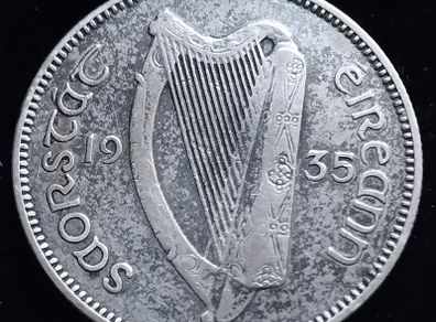 #868 - Ireland - 1935 - Shilling - Silver - KM.6