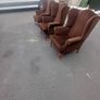 Vintage queen Anne Wing back chairs Image 4