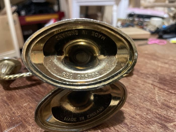 Vintage mini brass candle holders