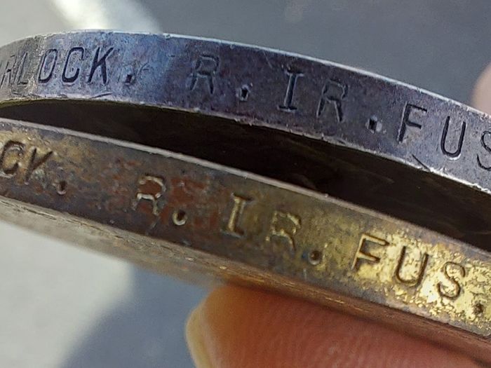 Ww1 1914 Pair Royal Irish Fusiliers War & Victory Medals