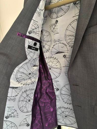 Remus Uomo Slim Fit Grey Wool Rich Suit (36R / 32S)