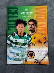 Celtic vs wolves match program magazine