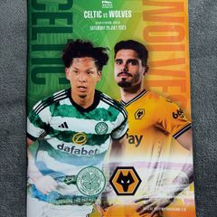 Celtic vs wolves match program magazine