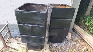 upright water storage tank