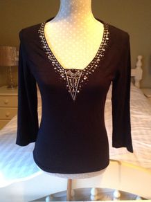 Bnwt Next Black Top Size 10