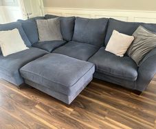 Navy L couch