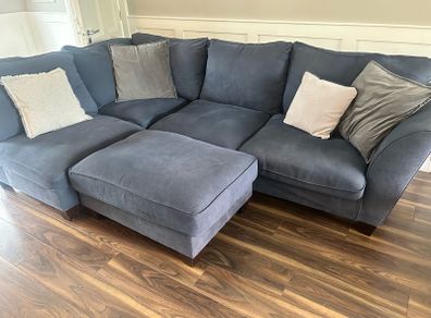 Navy L couch