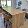 Kitchen Island and Kave Home Eamy stools x 4 Image 3