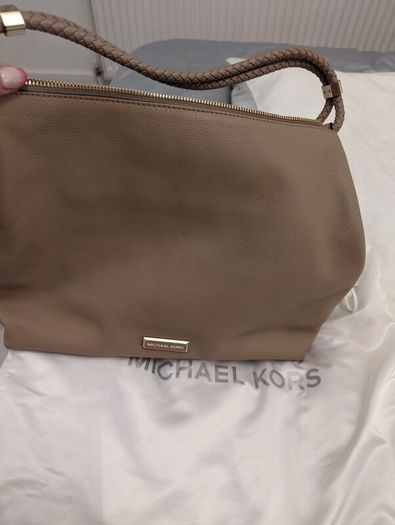 Michael Kors Lexington Large Shoulder Bag in Taupe