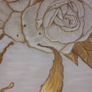 Original Mixed-Media Botanical Painting on Canvas - White & Gold Textured Floral Wall Art Image 5