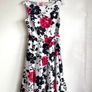 Belle Poque Floral Fit & Flare Dress UK 14/16 Full Skirt Vintage Style Image 6