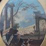 A Capriccio Of Rome Watercolour in 19th Century Wooden Baroque Frame Image 3
