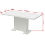 Extendable Dining Table High Gloss White Image 7