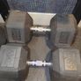 55kg Rubber Hex Dumbells Image 2