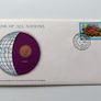 Tuvalu Bunc First coinage 1976 Lambis Sea shell Coin Stamp cover Image 2