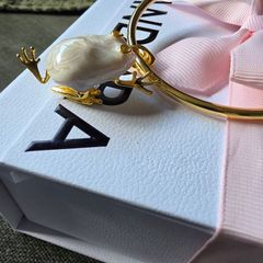 Pandora Wonders Collection Treated Freshwater Cultured Baroque Pearl Oversized Frog Pendant  New