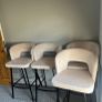 4 x Cream Dusty pink Velvet Bar Stools Excellent Condition Image 2