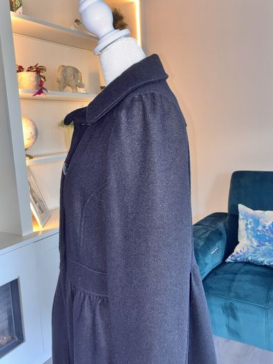 Ladies Black Peplum Coat from H&M Size: UK 12 / EU 40