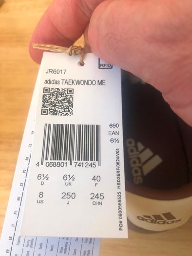 Adidas Taekwondo Mei Trainers UK 6.5 EU 40 New Boxed