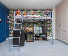 Single loft bed frame